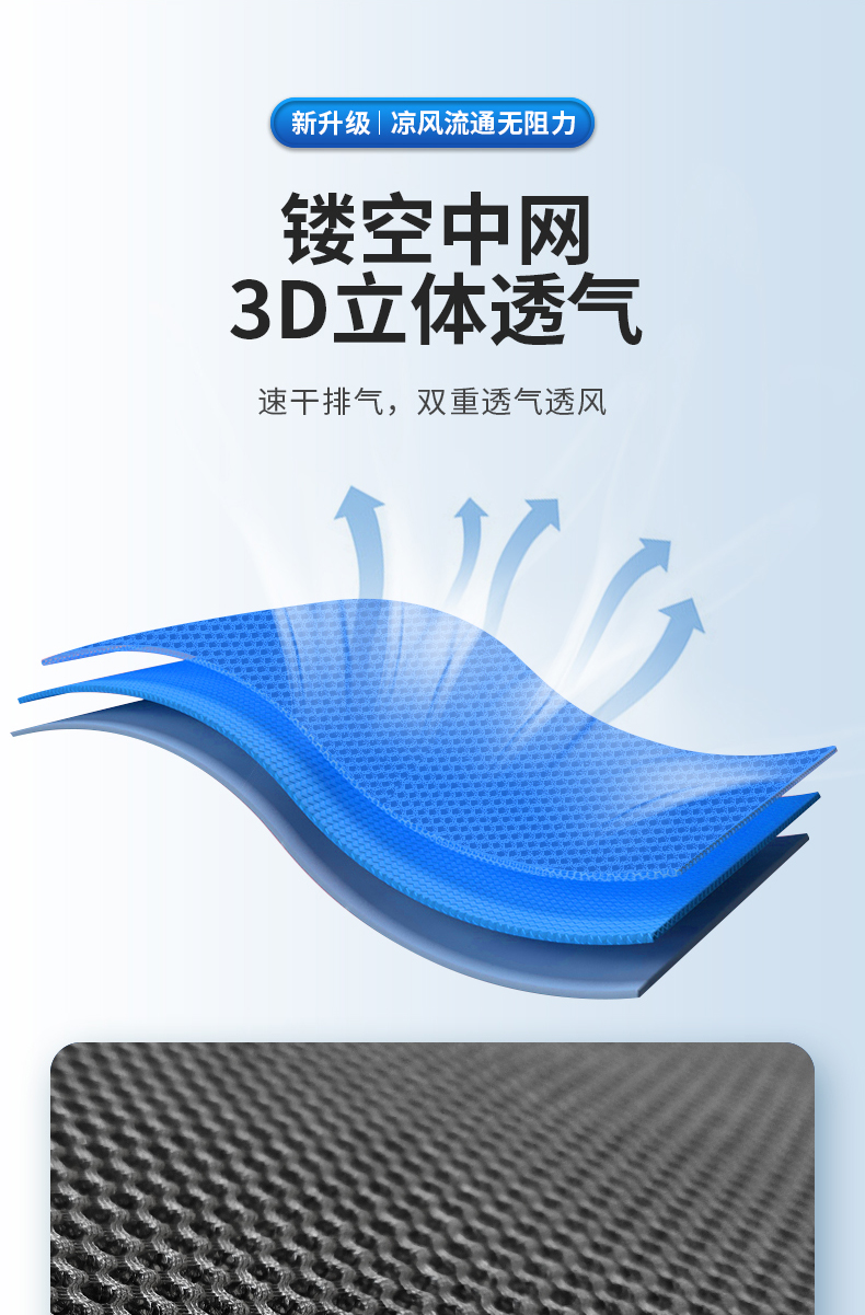 Summer Car Ventilated Seat Cushion Refrigeration Blower Seat Cushion Summer Ice Silk Breathable Truck Cooling Cushion with Whistle