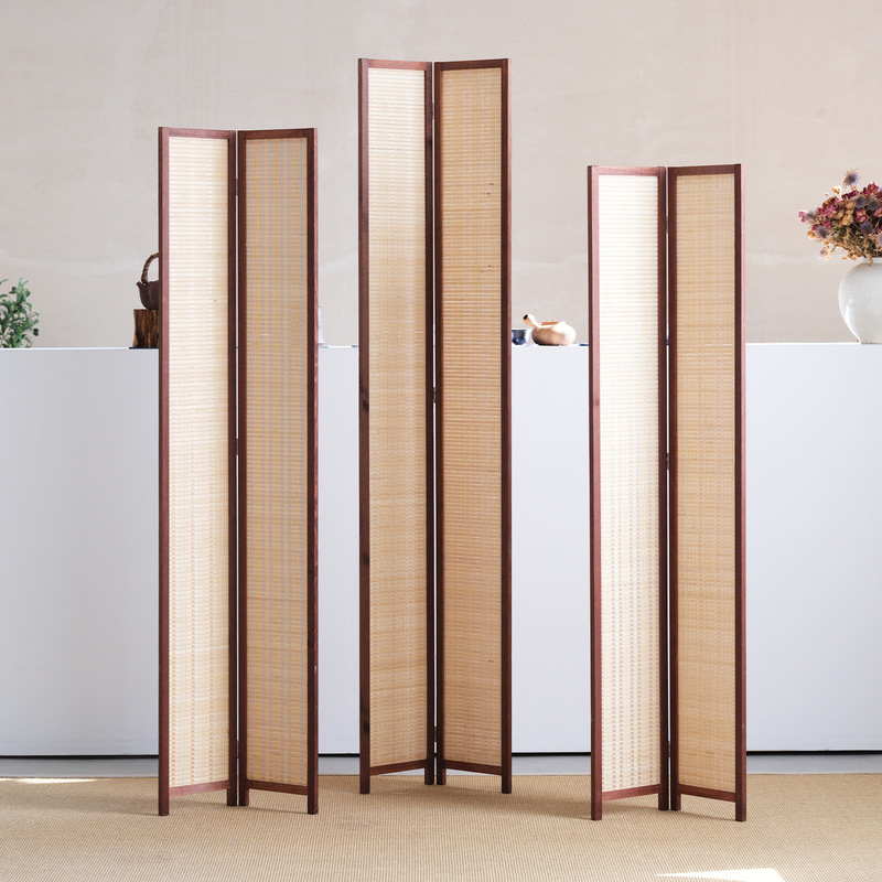 Wholesale Chinese Bamboo Screen Partition Wall Folding Movable Living Room Bedroom Office Simple Shade Baffle
