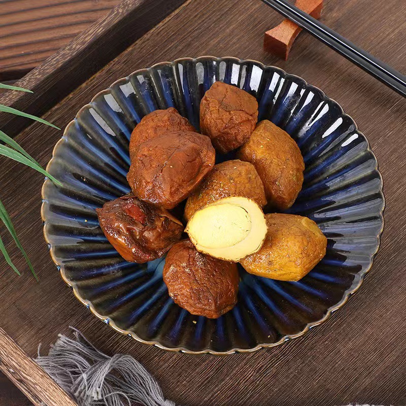 Salted and Roasted Eggs Whole Box Ready-to-Eat Cooked Food Snack Treats Cai'ai Farm Tiger Skin Braised Fragrant Salted Roasted Eggs Braised Eggs