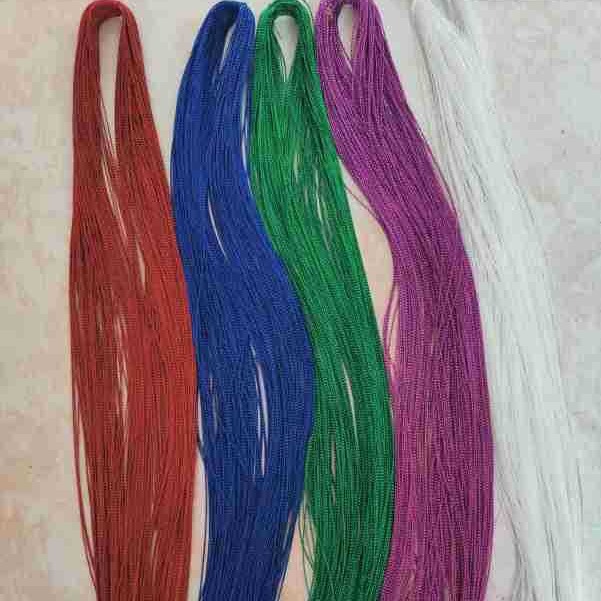 扁金箔丝编织成挂饰绳高亮银丝线编织圆绳挂标签圣诞树吊小铃铛