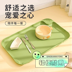 ペットの食事マット防水滑り止め猫の食器マット猫の碗のマットの大きいサイズの食器マット猫の碗の食事皿猫のマット用品
