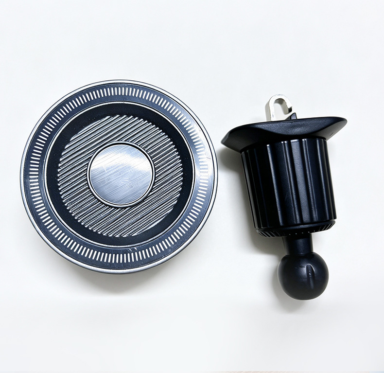 Cross-Border Wholesale Car Phone Holder Dashboard Navigation Fixed Support Bracket Air Vent Clip-On Round Magnetic Mount