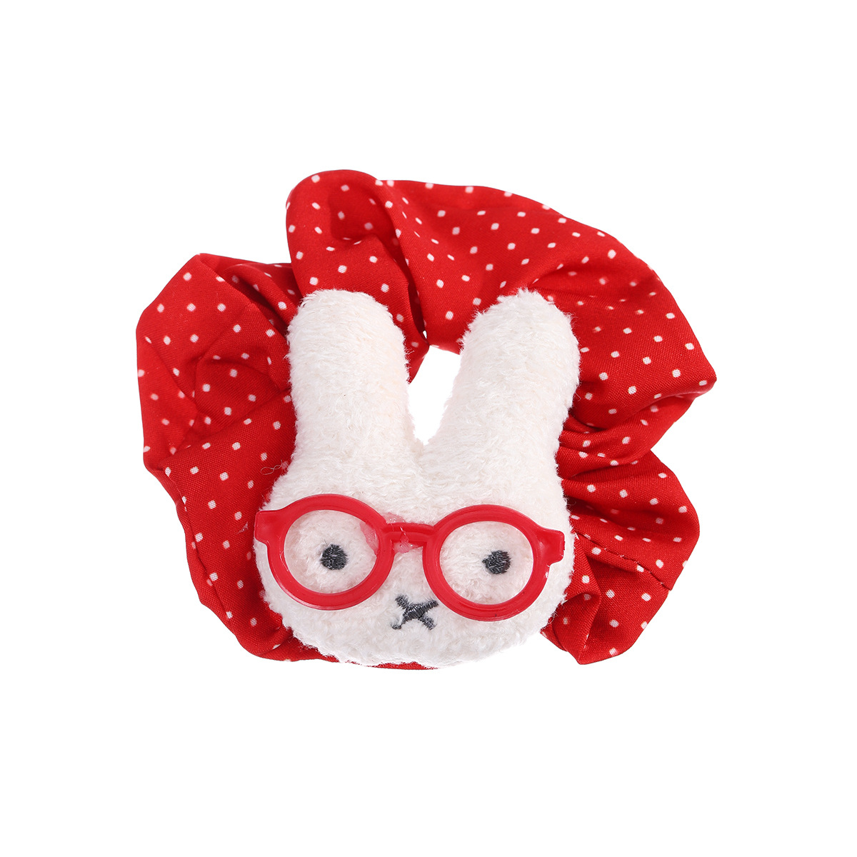 Otoño y invierno nueva corbata rosa de peluche conejo estriado anillo de pelo intestino grueso suave guapo chica viento grasa anillo de pelo al por mayor