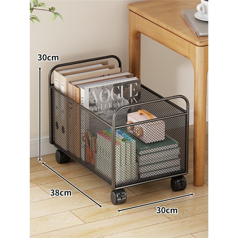 Caja de almacenamiento de libros Cesta de almacenamiento de libros extracurriculares móviles debajo del escritorio Caja de almacenamiento de libros