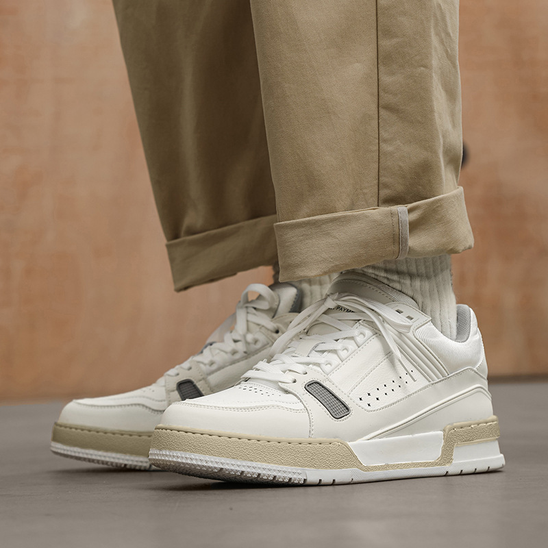 Men's 2024 New Shoes Summer White Sports Casual Board Shoes Men's Elevated White Shoes Board Shoes Men's Trend Men's 2024 New Shoes Summer White Sports Casual Board Shoes Men's Elevated White Shoes Board Shoes Men's Trend