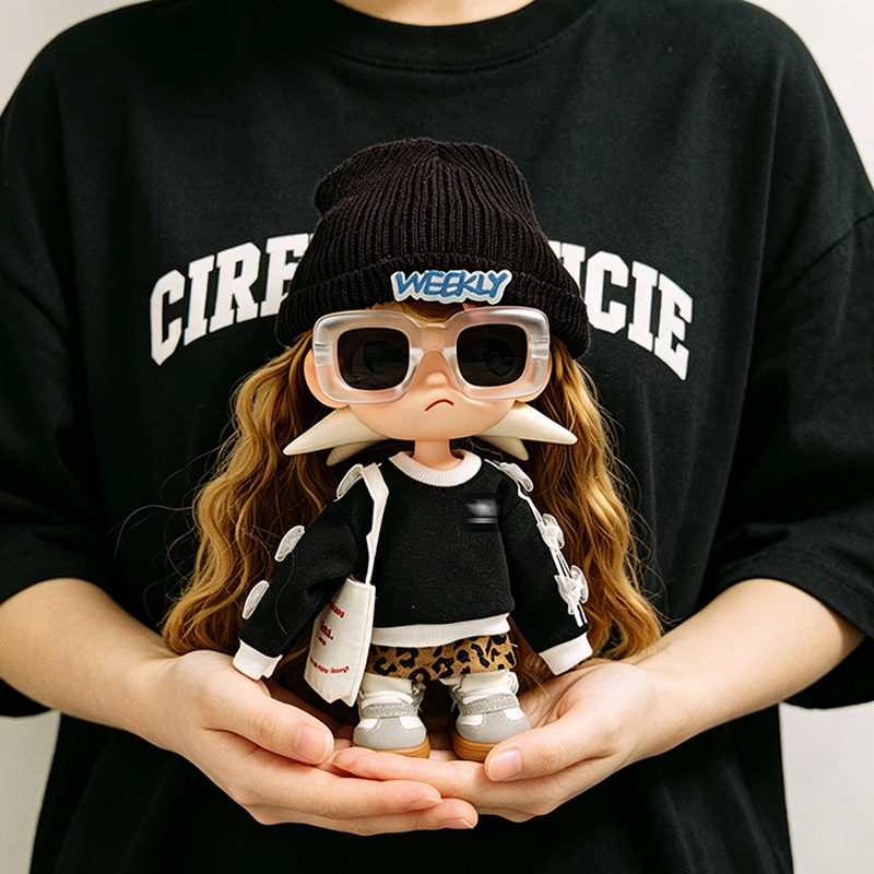Zsiga's Dream 1/8 Scale 20cm Doll Gazi Sister Bow-Tie Long-Sleeve T-Shirt Leopard Print Short Skirt Hip-Hop Outfit Zsiga's Dream 1/8 Scale 20cm Doll Gazi Sister Bow-Tie Long-Sleeve T-Shirt Leopard Print Short Skirt Hip-Hop Outfit