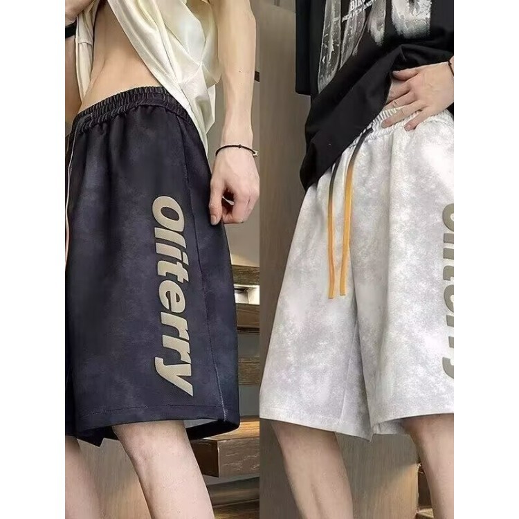 Summer Thin Casual Shorts Men's Tie-Dye Printed Sports Mid-Pants Trendy New Loose Versatile Five-Point Pants