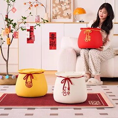 福袋凳子换鞋凳家用客厅创意坐凳卡通凳可爱皮凳摆件乔迁之喜新居