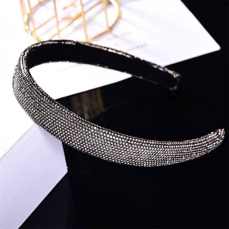 Nueva esponja de diamantes de imitación de diadema completa europea y americana transfronteriza con accesorios para el cabello de moda roja neta accesorios para el cabello de la banda para el cabello de las mujeres