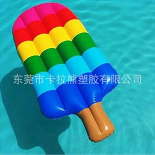 Trendy Instagram Inflatable Ice Cream Float Pvc Thickened Inflatable Colorful Popsicle Floating Bed Water Toy