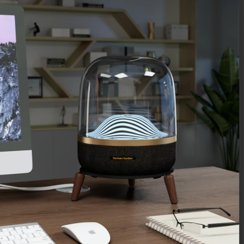 Harman Kardon Glazed Crystal 第3世代 第4世代 オーディオベース スピーカー デスクトップスタンド ウォールナット ショックアブソーバー 滑り止めスタンド|undefined