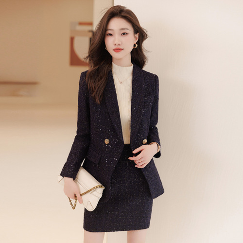 Red suit jackets are popular this year for women in high-end professional attire, goddess style formal wear, host suits