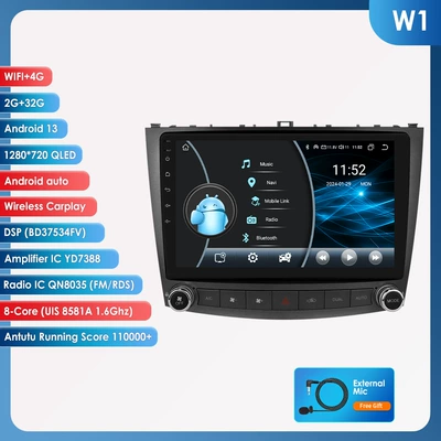 IS250 central control large — DVD Navigation - 2-32g-wifi-4glte-8581a-carplay-eight-nuclear-10inch-suitable-for-06-12-lexus-is250