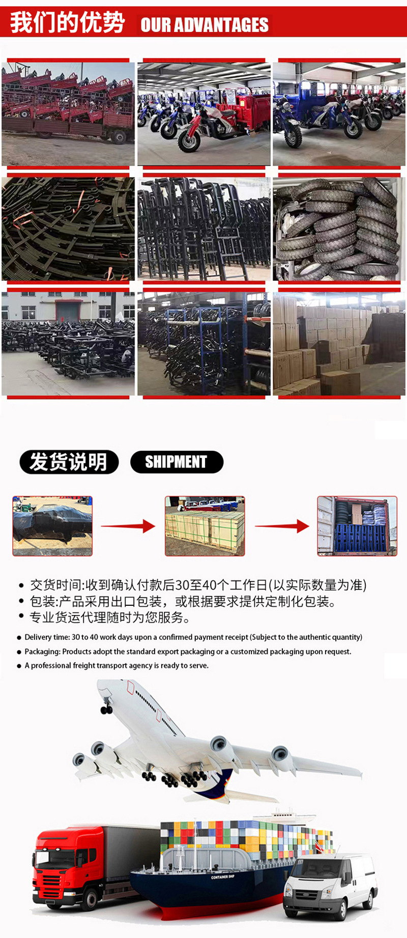 Africa's best-selling cross-border factory three-wheeled fuel-powered motorcycle, powerful gasoline three-wheeler, self-unloading dump truck, five-wheeled vehicle