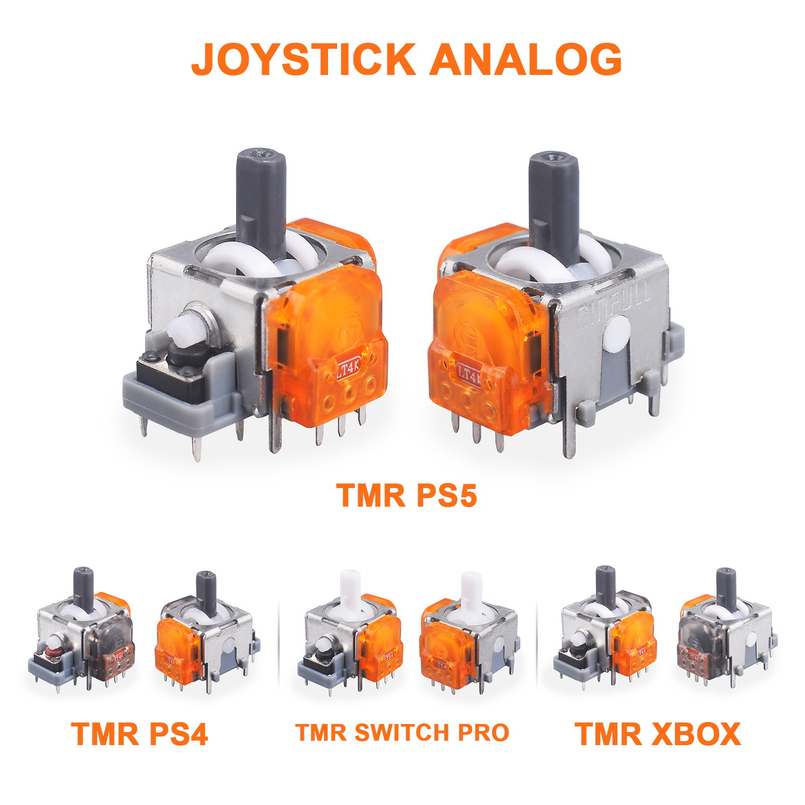 Suitable for Jinfu Tmr Magnetic Resistance Joystick Ps5/Xbox/Ps4 Tmr High-Precision Low-Power Joystick Repair Parts