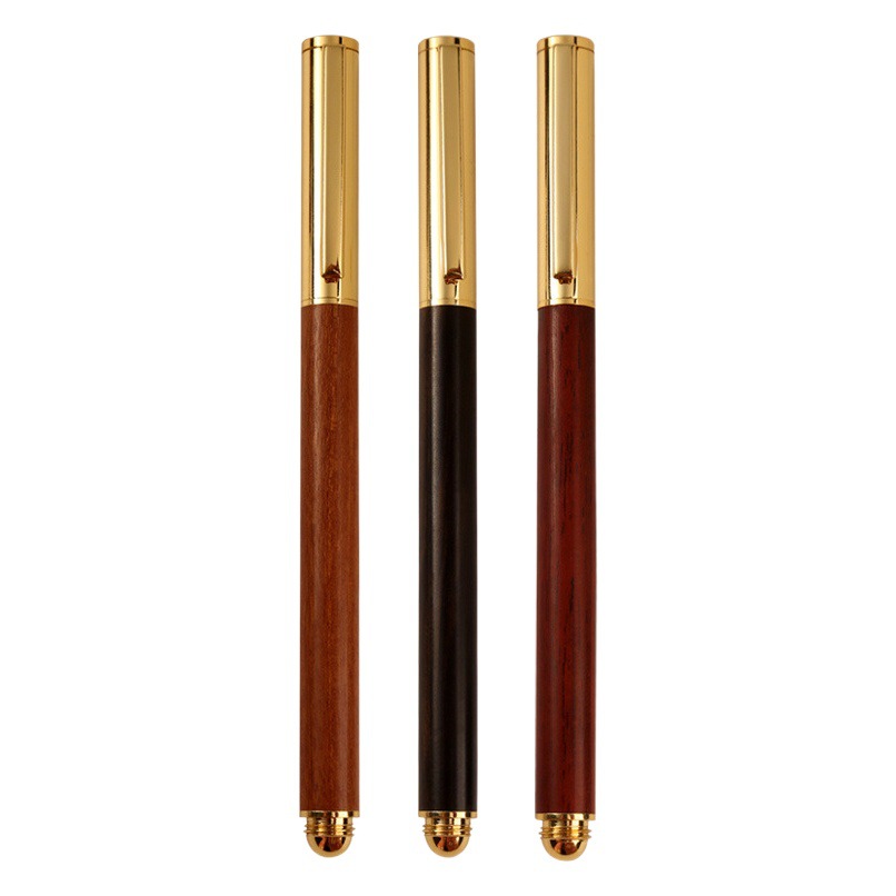 Source manufacturers wholesale brass sandalwood metal signature pen business ball pen gift set support lettering logo