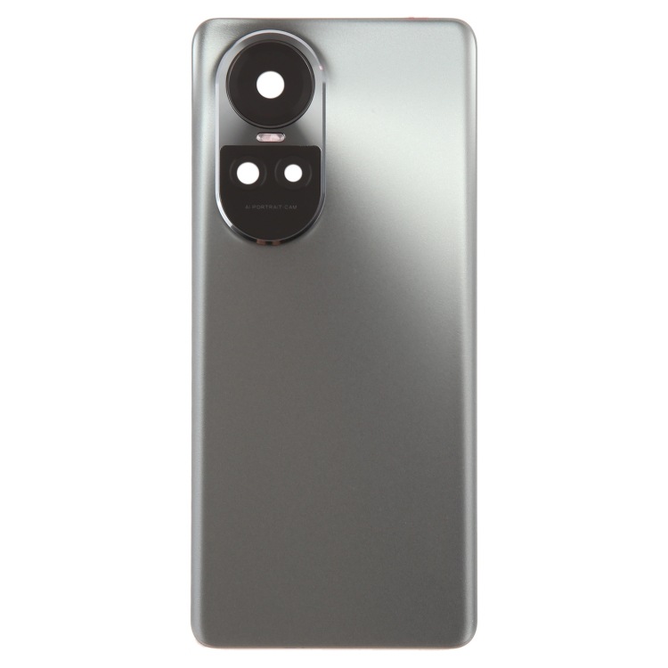 Aplicable para OPPO Reno10 Global Original Batería de cubierta trasera con anillo de foto (color: gris)