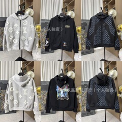 跨境.正确版.25新款驴家高克重纯棉拉链连帽夹克外套（高品）
