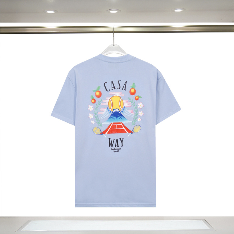 【260g】カサブランカプリント トレンド個性柄 メンズ レディース ゆったり半袖Tシャツ|undefined