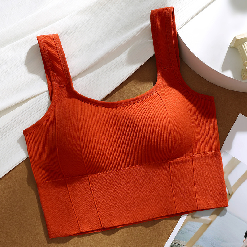 Nuevo Seamless Sports espalda envuelta en el pecho de las mujeres transpirable inalámbrico yoga running chaleco ropa exterior ropa interior a juego para mujeres