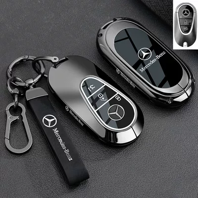 Car key bag E300L Key - vinyl-benz-c-model-piano-black-rope-buckle
