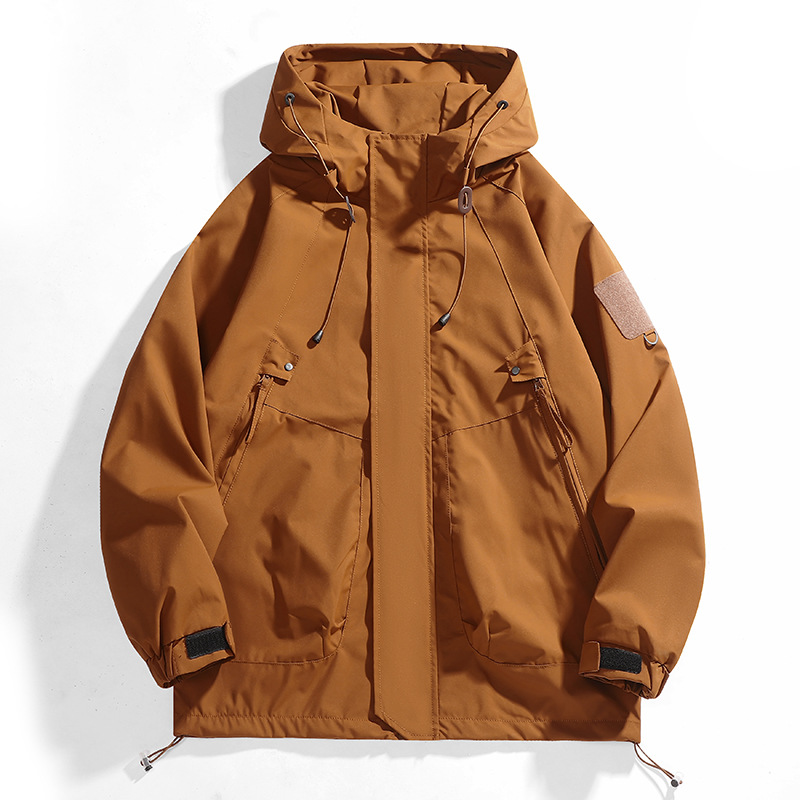 メンズ秋ジャケットアウトドア登山服学生服多袋コートアウトドア防風防水突撃服