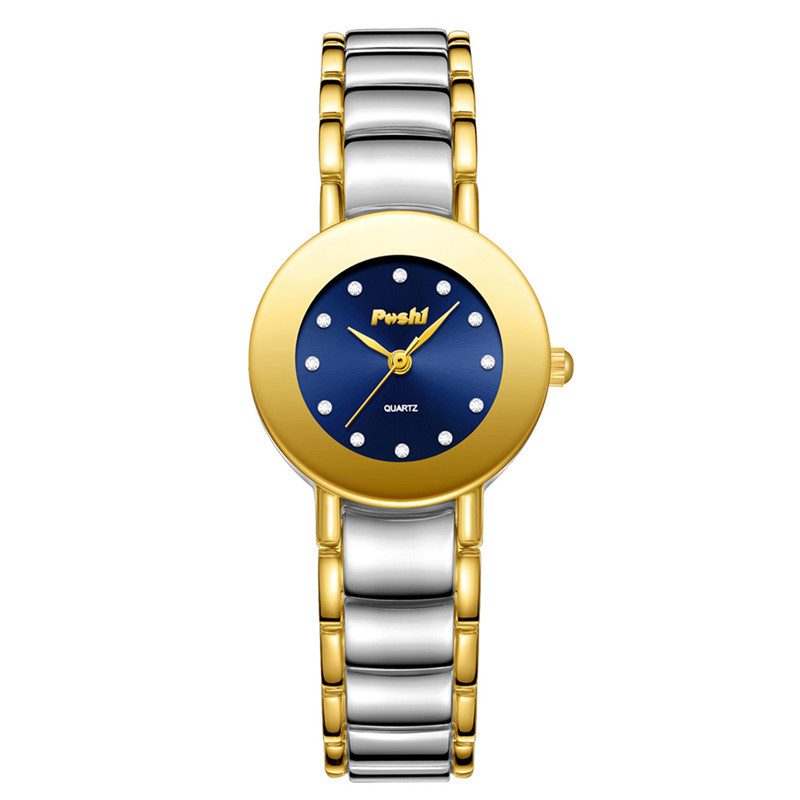 2024 nuevo reloj de cuarzo de acero dorado femenino POSHI TikTok popular moda mujer reloj impermeable reloj