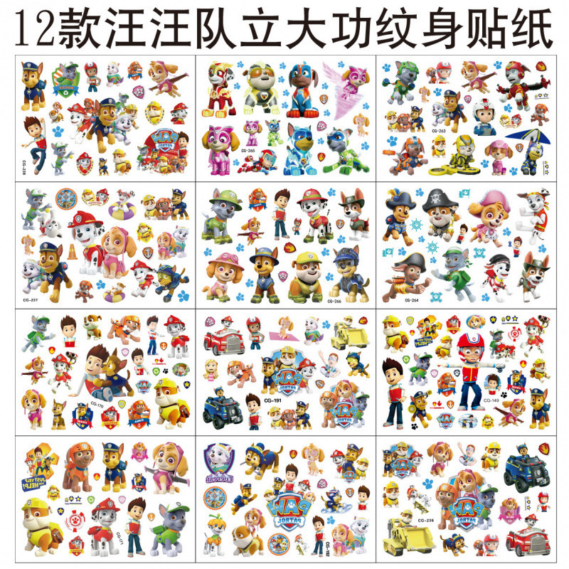 Children's Cartoon Paw Patrol Tattoo Stickers Water Transfer Stickers Paw Patrol Dog Patrol Team Tattoo Stickers Children's Cartoon Paw Patrol Tattoo Stickers Water Transfer Stickers Paw Patrol Dog Patrol Team Tattoo Stickers