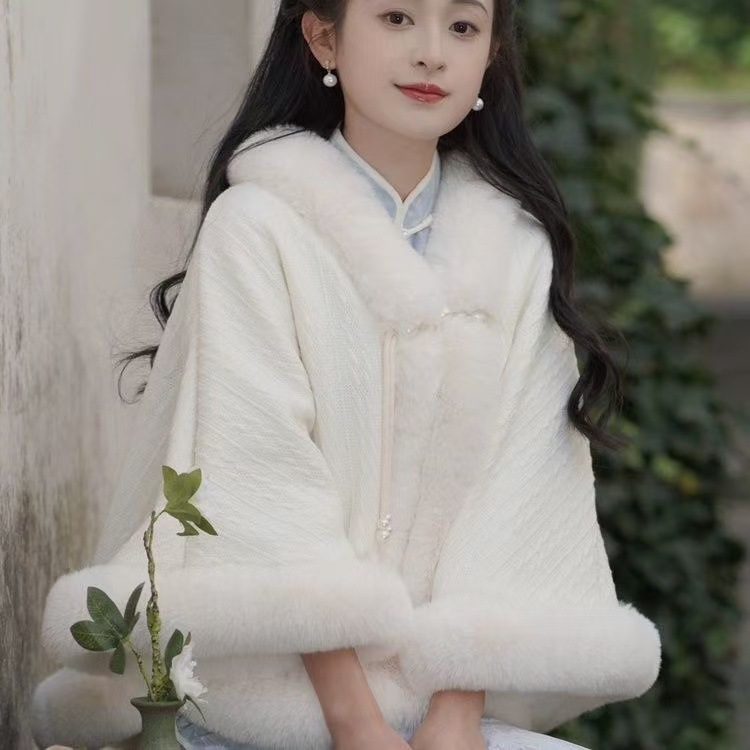 La República de China agrega una capa gruesa de nuevo tipo 2025 Chongqing Chal temperamento de alta gama de otoño y invierno abrigo de punto cálido peluche