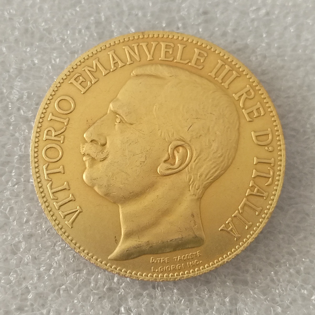 工場価格直売イタリア50 lire1911黄銅の金記念貨幣