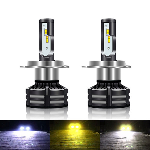 Super Bright Car LED Headlights with Three Color Temperatures, Near and Far Beam Integrated Headlights, H4 H7 H11, Five-Mode Strobe