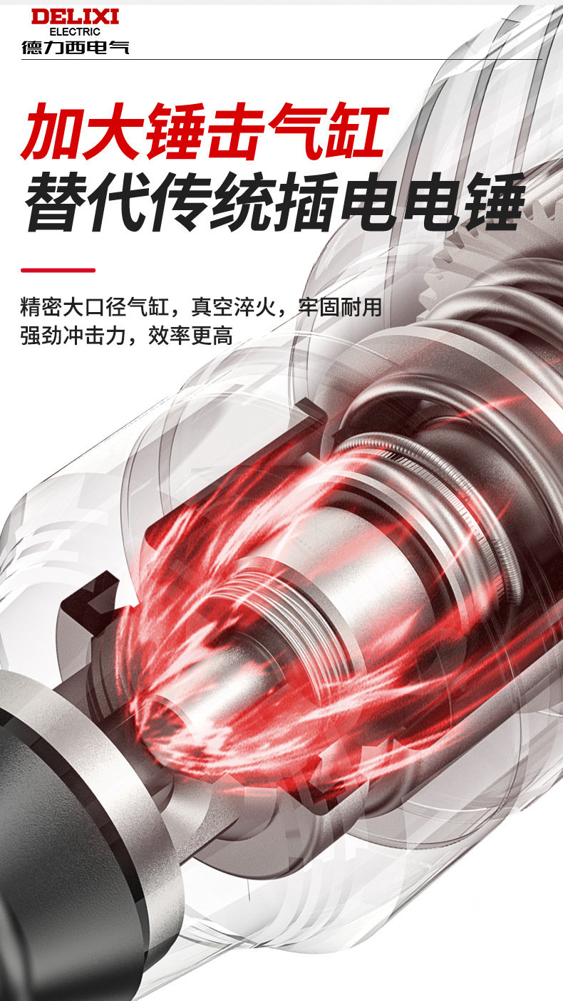 德力西大功率无刷电锤角磨机电动扳手电钻电镐冲击钻锂电工具套装