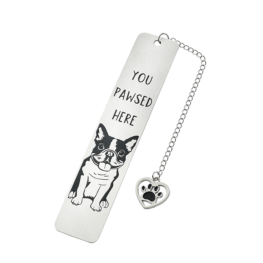 Amazon venta caliente interesante gatito perro marcadores adorables diseño de contraste de color blanco y negro marcadores de acero inoxidable fabricantes al por mayor