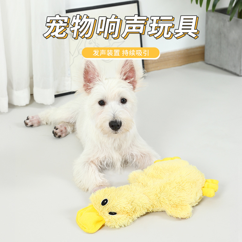 Juguete para perros divertido perro resistente a mordeduras sonando mascota de peluche de felpa mascota pato de felpa pato aliviando artefacto congestionado