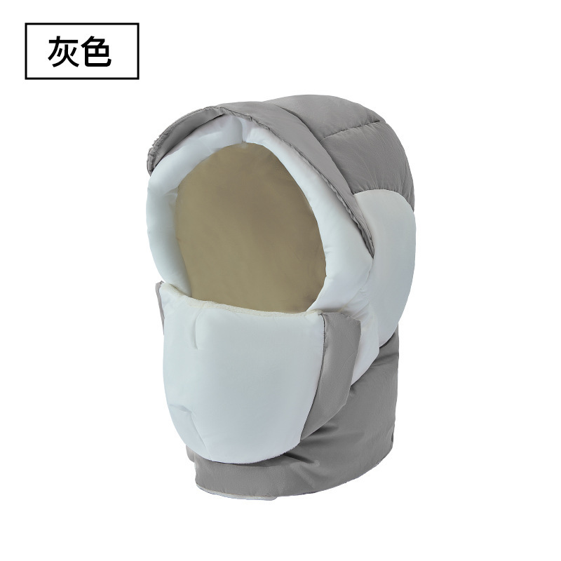 蕉下同款套头帽防风防寒护耳保暖雷锋帽棉帽女冬天骑行护颈口罩帽|undefined