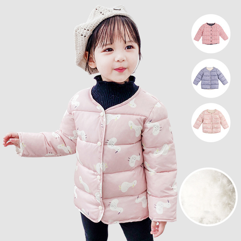 Chaqueta acolchada de algodón para niños 2024 Nueva chaqueta acolchada de algodón para niñas Forro de algodón ligero para bebés chaqueta acolchada de algodón Otoño e Invierno ropa para niños al por mayor