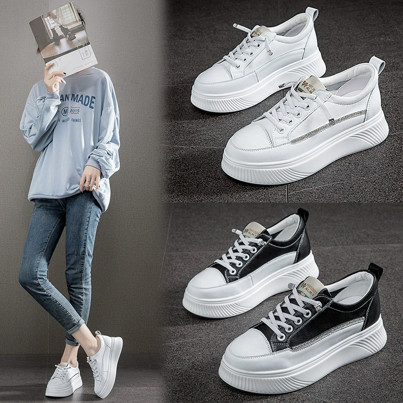 Повседневные туфли на плоской подошве на толстой флисовой подкладке, женские легкие белые туфли в Корейском стиле, женские модные осенне-зимние новые женские одиночные туфли