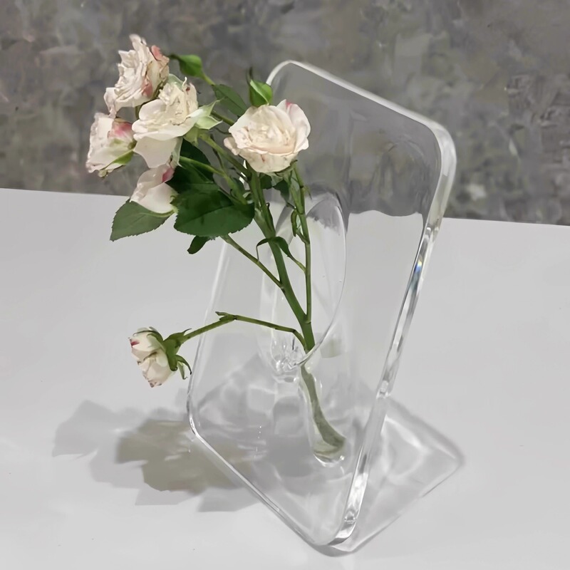 ガラスフォトフレーム花瓶透明水耕フラワーアレンジメント水育て緑植物装飾品リビングルームデスクトップ玄関ライト高級ハイエンド|undefined
