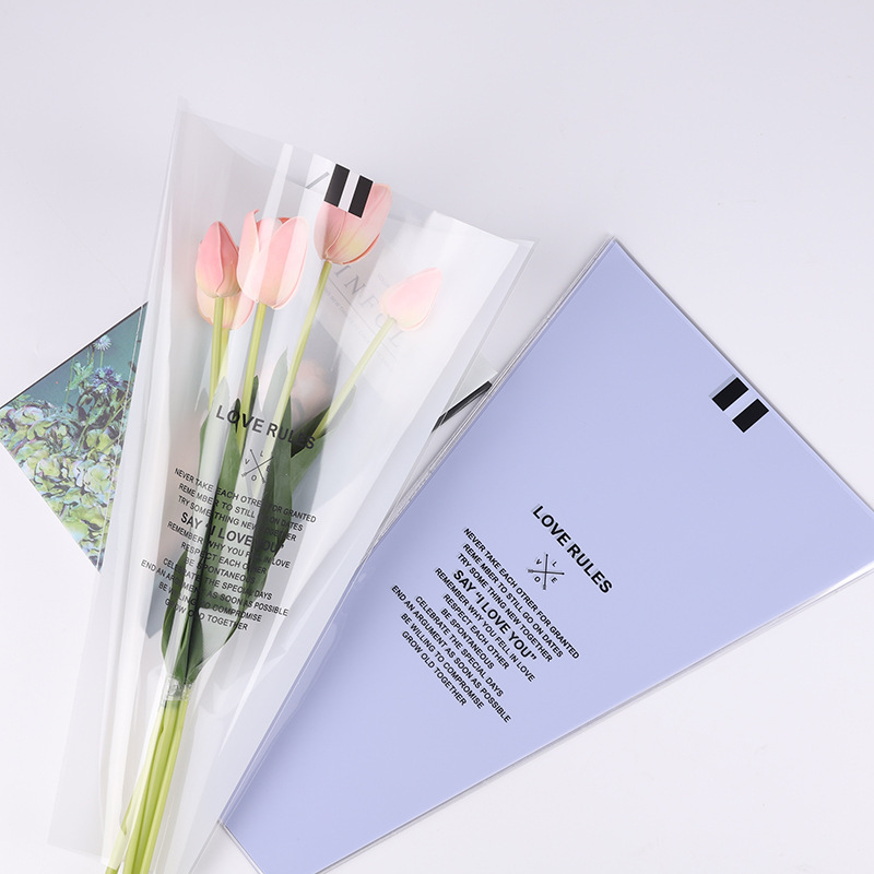 Bolsa transparente con múltiples compartimentos para arreglos florales del Día de la Mujer, bolsa para ramo de flores, papel para envolver flores, bolsa para rosas, arte floral. image 2