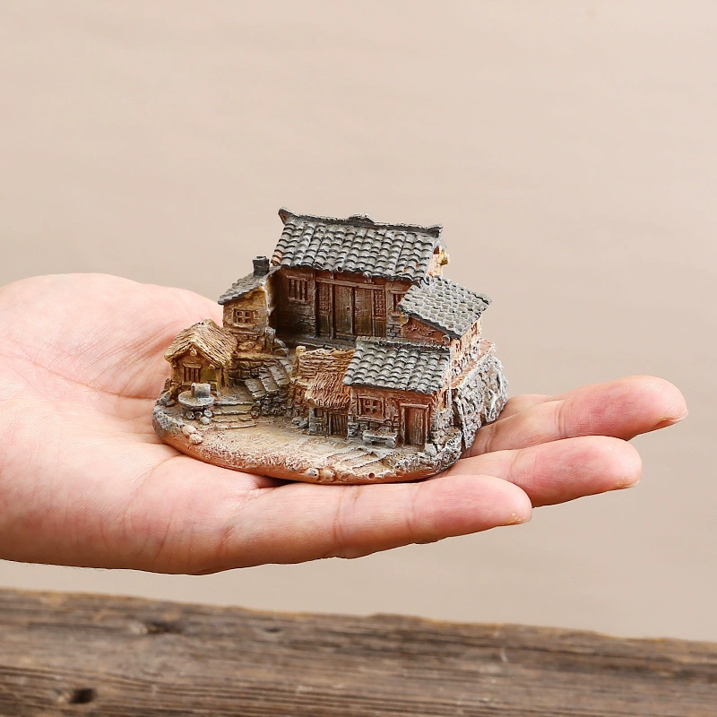 Пасторальный загородный старый дом украшение небольшая модель рабочего стола креативный микро-ландшафтный ландшафт внутренний дворик для украшения бонсай
