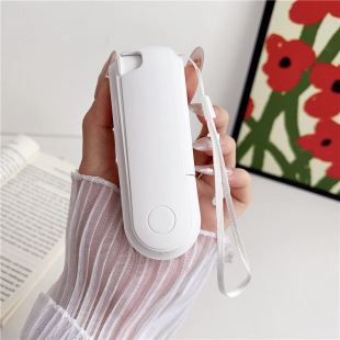 Summer handheld folding small fan charging plug-in dual-purpose mute three-speed usb with makeup mirror outdoor portable
