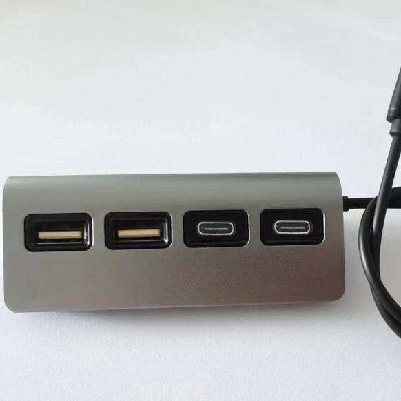 USBC charger one-to-four hub TypecHUB splitter 2A2C 4C aluminum alloy 6-shaped 9-shaped
