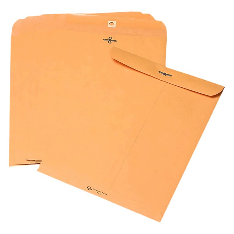 Конверты-пакеты от производителя, высококачественные коричневые конверты из крафт-бумаги с золотистой фурнитурой, большие конверты для писем