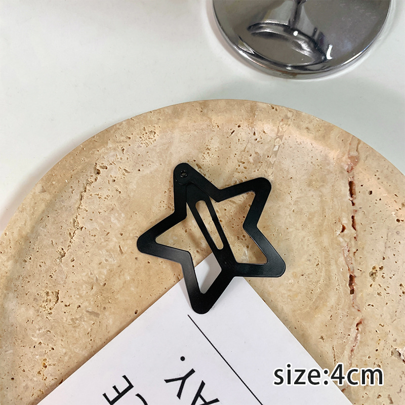 Y2g Millennium estilo plata brillante estrella de cinco puntas chica lado flequillos clip chica todo partido horquilla estrella horquilla tocado