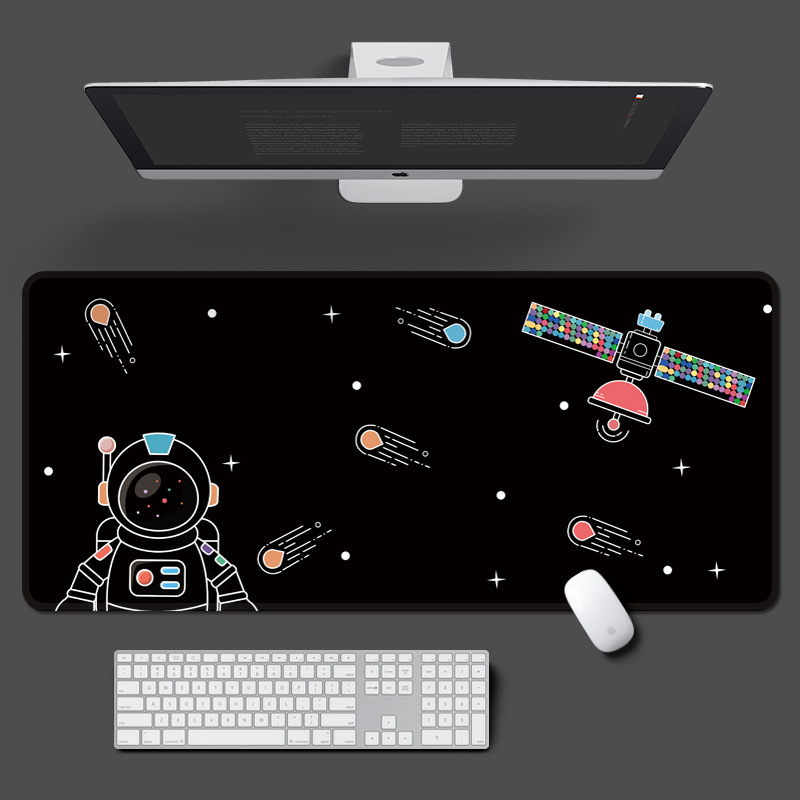 Super gran espacio astronauta conejo mouse pad creativo lindo teclado de la computadora de dibujos animados pad de escritorio de oficina de aprendizaje para las mujeres