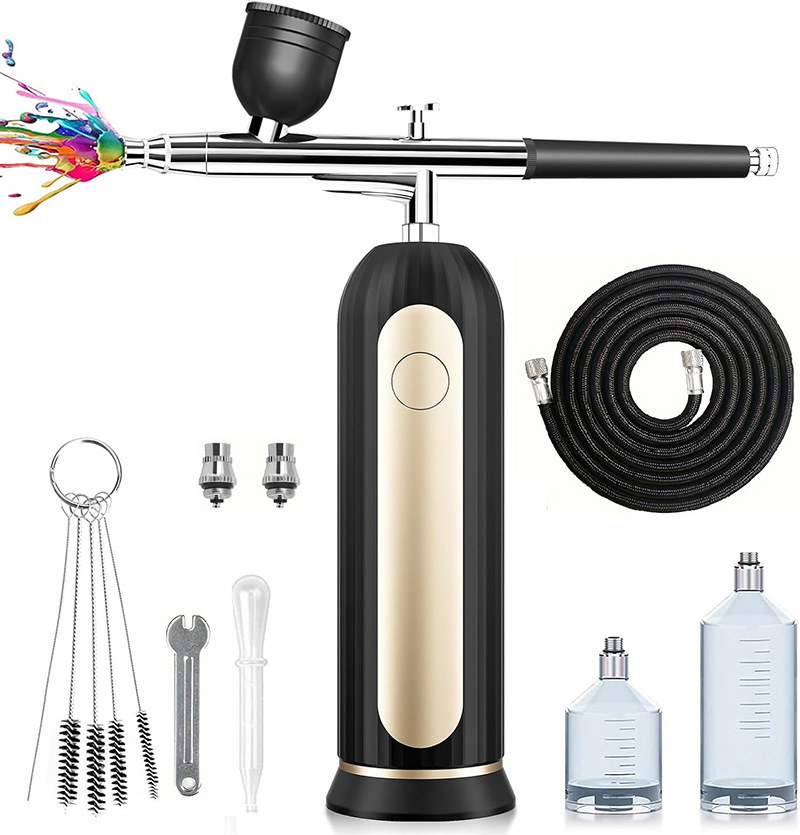 블랙 200KPA 산소 주입기 (확장 된 꼰 튜브 2 노즐 포함)