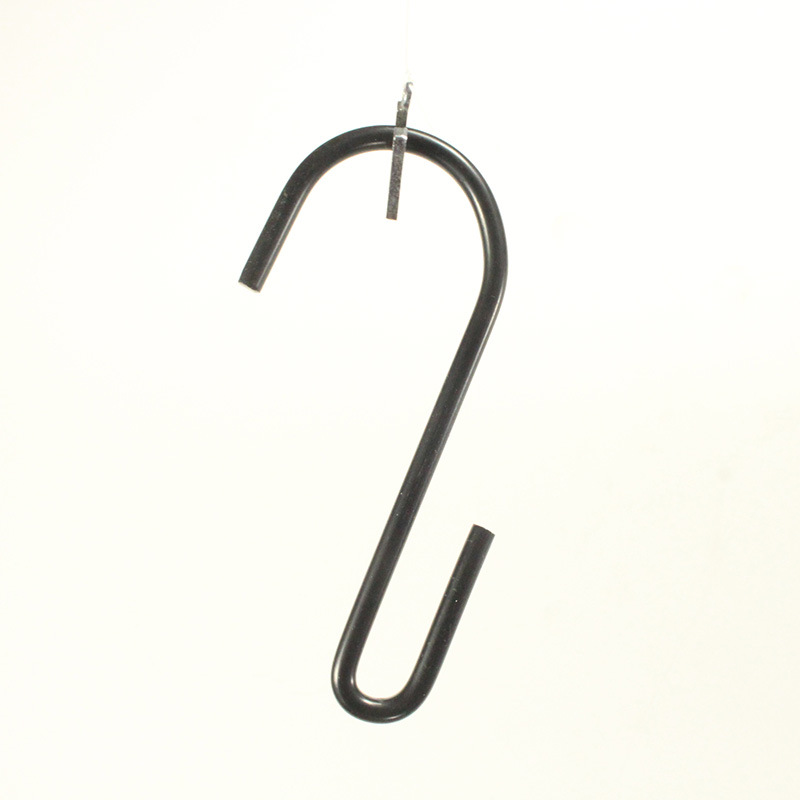 創意金屬黑色風鈴挂鈎 吊鈎懸挂S鈎子 簡約現代裝飾S鐵鈎噴漆跨境