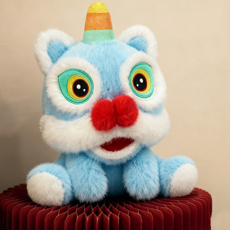 Año del Caballo mascota juguete de peluche león muñeca colgante muñeca de tela decoración de moda nacional regalos de Año Nuevo