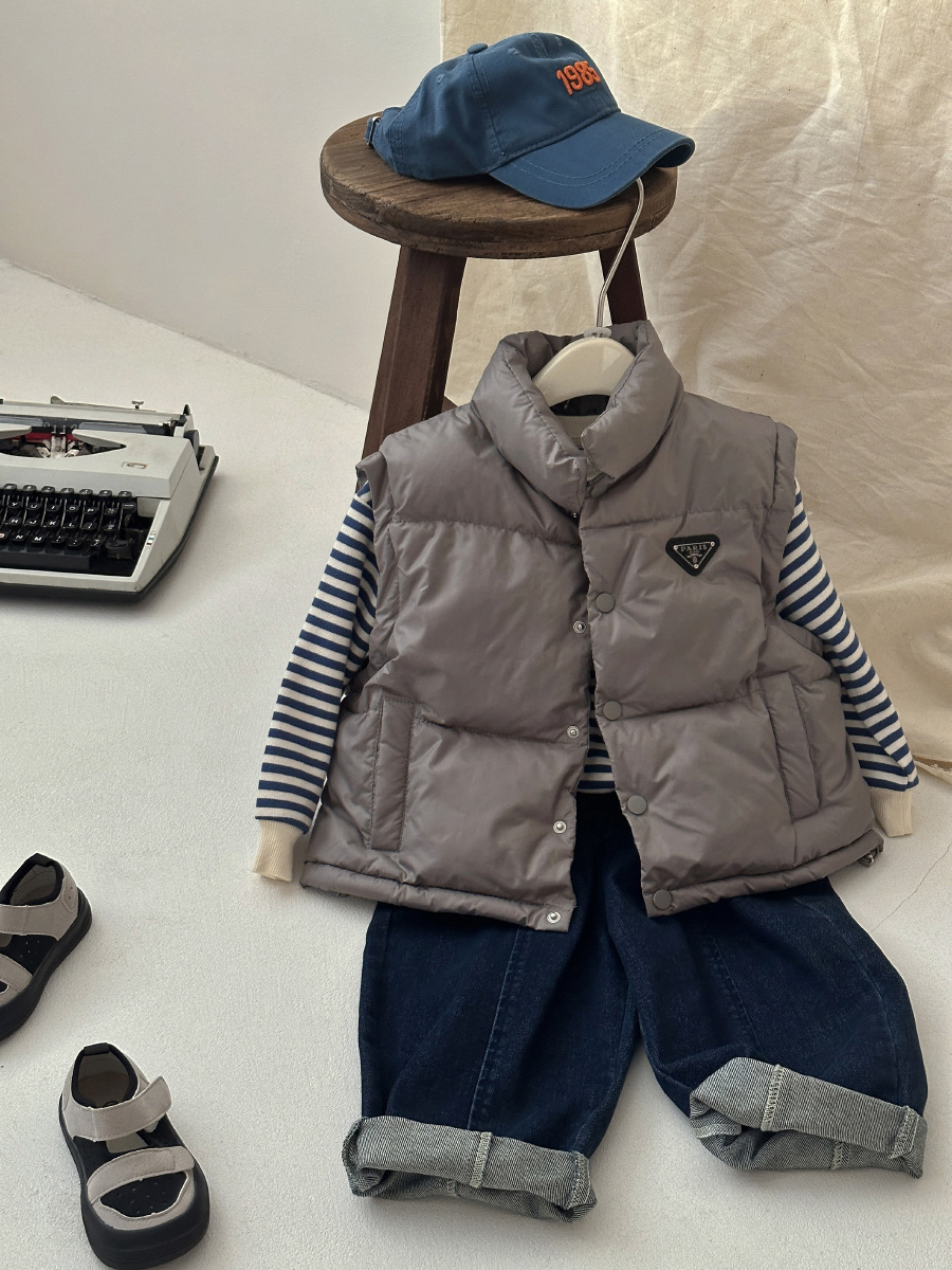 Nuevos chalecos infantiles de otoño e invierno, chalecos casuales de algodón estilo coreano para niños y niñas, chalecos de ropa infantil, venta al por mayor de comercio exterior transfronterizo
