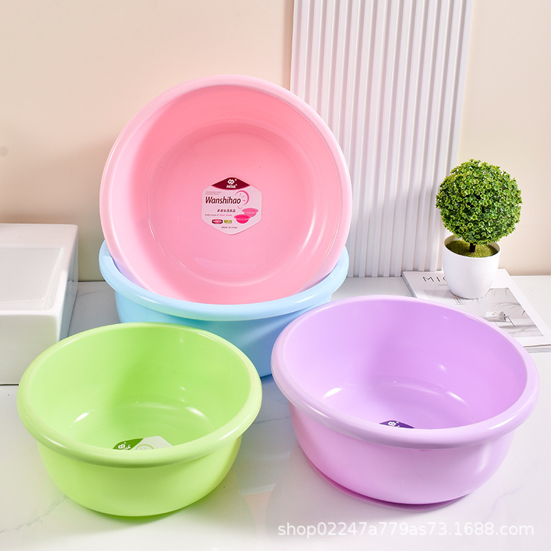 Wholesale Thickeneded Plastic Washbasin Household Extra Large Capacity Laundry Basin Deepening Footbath Student Laundry Washbasin
